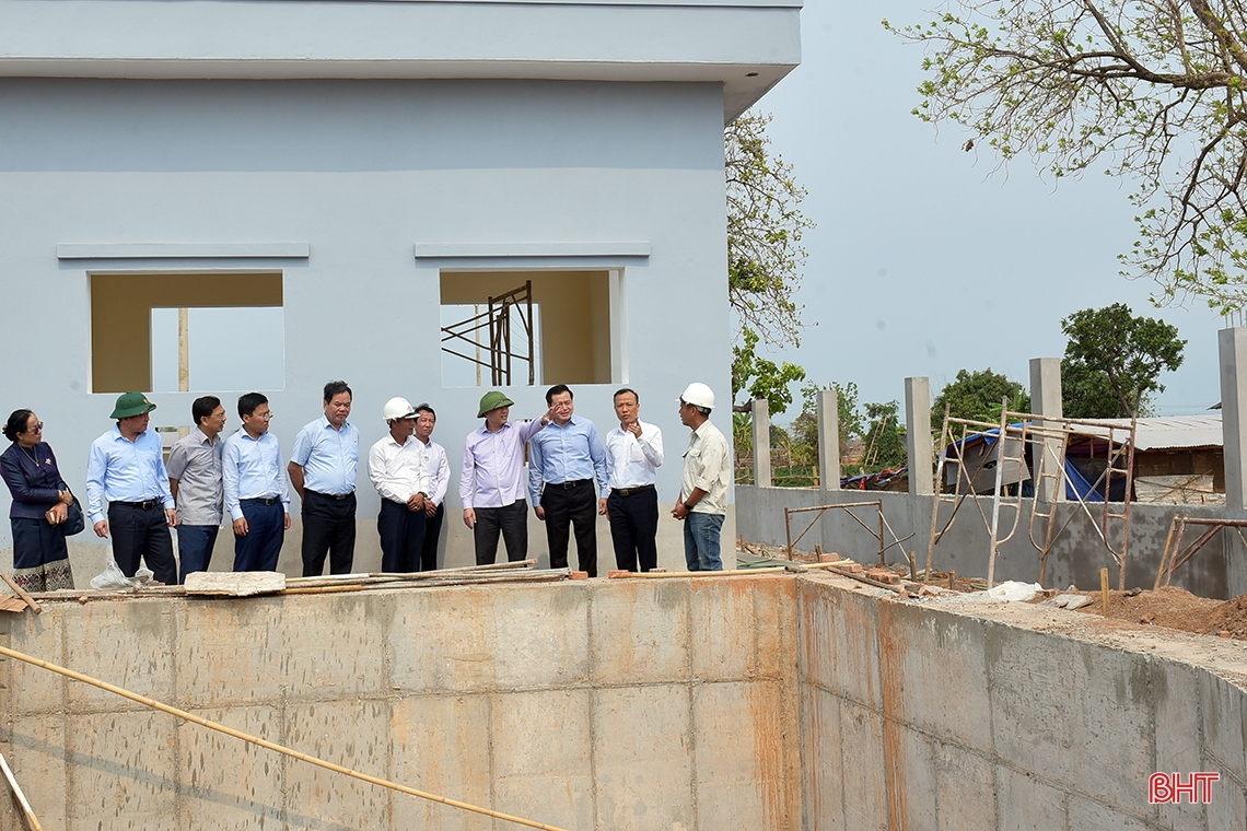 Lãnh đạo Hà Tĩnh thăm dự án thủy lợi Việt Nam đầu tư tại Lào
