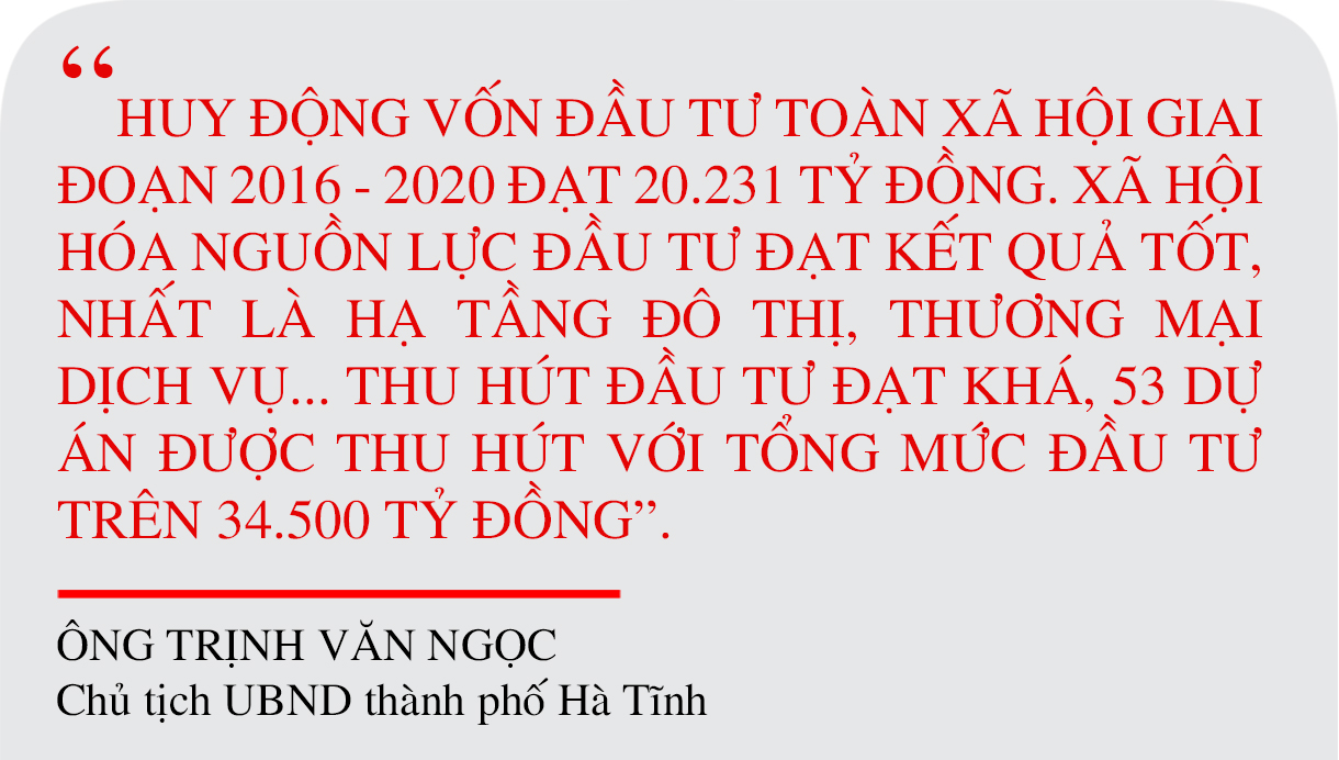 Vững nền tảng, chắc tương lai, xây dựng thành phố Hà Tĩnh thành một trong những đô thị trung tâm vùng Bắc Trung Bộ