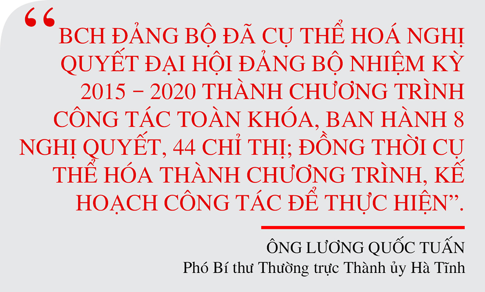 Vững nền tảng, chắc tương lai, xây dựng thành phố Hà Tĩnh thành một trong những đô thị trung tâm vùng Bắc Trung Bộ