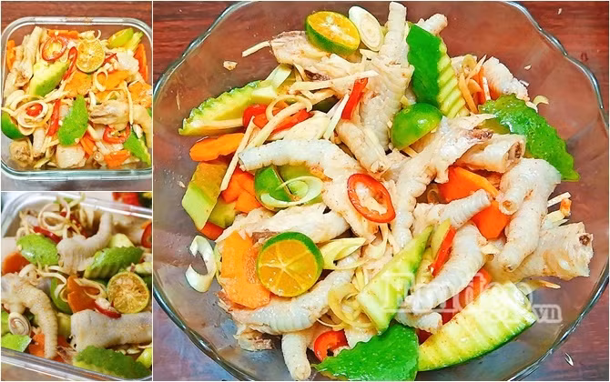 nghi le vao bep lam chan ga ngam xoai xanh mon nhau ngon khong the bo qua
